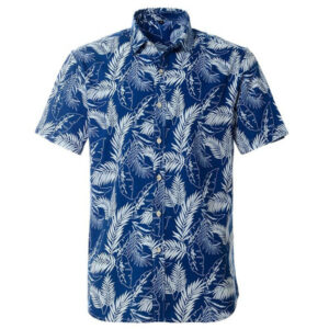100% cotton hawaiian printed men's shirt us size regular fit short sleeve beach blouse