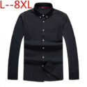 10xl 8xl 6xl 5xl men’s shirt long sleeve cotton new fashion designer solid color men’s shirts for business shirts