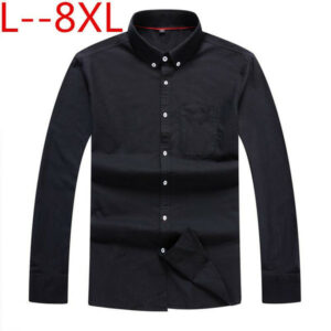 10xl 8xl 6xl 5xl men's shirt long sleeve cotton new fashion designer solid color men's shirts for business shirts