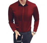 2018 new slim fit men’s shirts wedding party long sleeve tuxedo shirt men fashion dress shirt groomsman and groom shirts 5xl