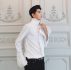 2018 new soild punk shirt men tuxedo shirts gothic male flounce tie shirt british style victorian steampunk men camisa