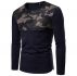 2019 fashion new men t-shirts full sleeve length patchwork pattern type regular sleeve type o-neck collar autumn