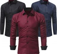 2019 fashion personality men’s formal shirts slim long sleeved shirt blouse 5 colors available men style shirt
