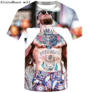 2019 new 3d men t-shirt brand conor mcgregor funny t shirt 3d short sleeve o-neck casual tees hipster