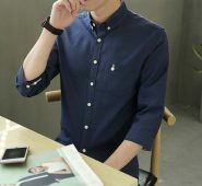 2019 new summer fashion mens slim fit shirt formal casual dress shirt blouse turn-down collar slim shirts clothes