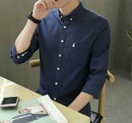 2019 new summer fashion mens slim fit shirt formal casual dress shirt blouse turn-down collar slim shirts clothes