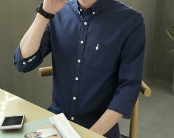 2019 new summer fashion mens slim fit shirt formal casual dress shirt blouse turn-down collar slim shirts clothes