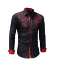 2019 spring autumn features print shirts men casual shirt new arrival long sleeve casual slim fit male shirts