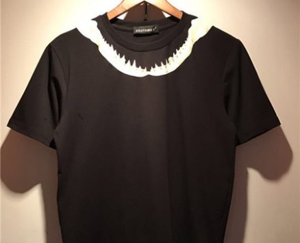 2019 summer new fashion mens t shirt neckline shark teeth prints couples t shirt mens clothing casual mens short sleev