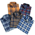 2020 autumn and winter plus size men’s shirt retro plaid print 100% cotton fashion business casual long sleeve shirt xxl-10xl1