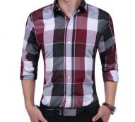 2020 autumn mens work shirts long sleeve men dress shirt formal business plaid button down brand plus size smart casual shirts