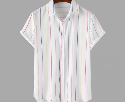 2020 fashion men striped shirt casual short sleeve summer lapel hawaiian shirts streetwear breathable camisa masculina incerun