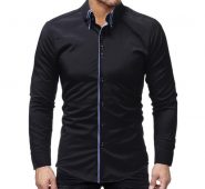 2020 new men shirts slim male shirt patchwork long sleeve british style cotton men’s shirt male clothing