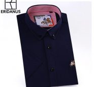 2020 new men’s shirt short-sleeve brand arrival business fashion designer slim man dress cotton big size 4xl m642