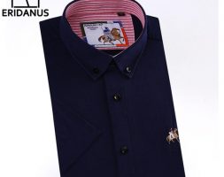 2020 new men’s shirt short-sleeve brand arrival business fashion designer slim man dress cotton big size 4xl m642