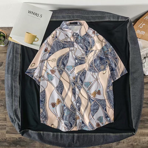 2020 new summer men's shirts fashion digital printing streetwear shirts homme casual hip hop harujuku sweatshirt men shirt