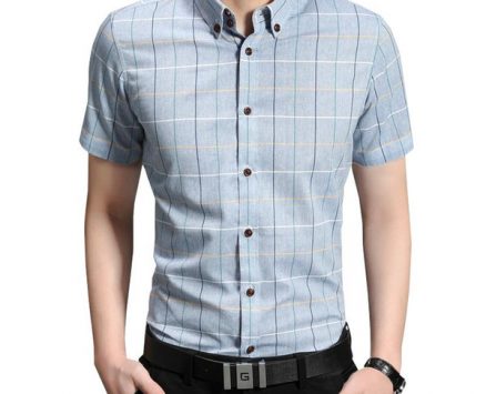 2020 summer casual men striped shirt short sleeve trend slim fit shirt men mens dress shirts plus size 5xl