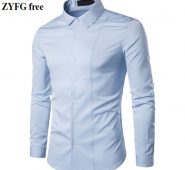 2020 summer men casual shirts new male dress shirts men’s fashion popular slim solid color long sleeve men eu/us size
