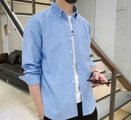 2021 autumn winter new men’s shirts korean fashion casual long-sleeved shirts trendy early autumn stacked for men