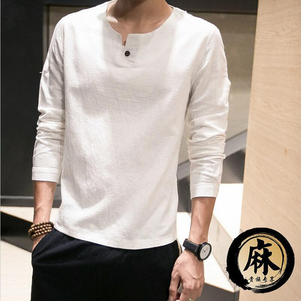 2021 fashion long sleeve men's shirts male casual linen shirt men brand plus size blouse camisas m-5xl 6xl 7xl black white red