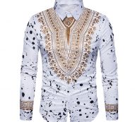 3d print shirt men 2017 traditional african dashiki men shirt long sleeve slim fit casual mens dress shirts camisas masculinas