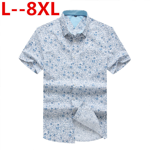 8xl 6xl 5xl 4xl mens hawaiian shirt male casual camisa masculina printed beach shirts short sleeve brand clothing ing