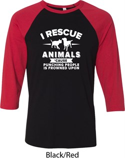 Animal Rescue Mens Raglan Shirt