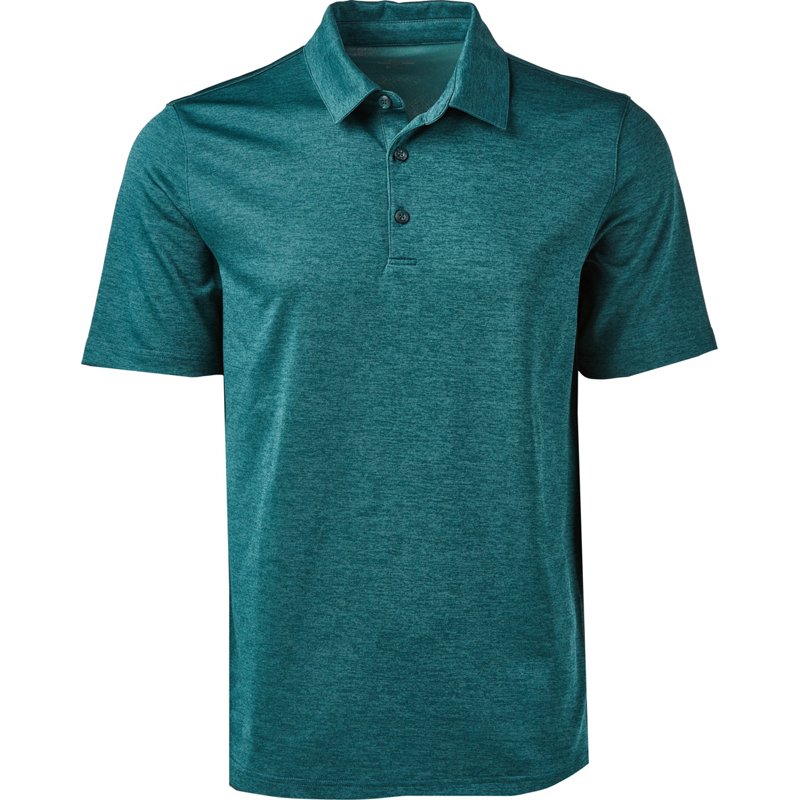 BCG Men's Melange Golf Polo T-Shirt Aqua/Turquoise Dark, Large - Mens Golf Shirts at Academy Sports