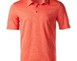 BCG Men’s Melange Golf Polo T-Shirt Orange Bright, Large – Mens Golf Shirts at Academy Sports