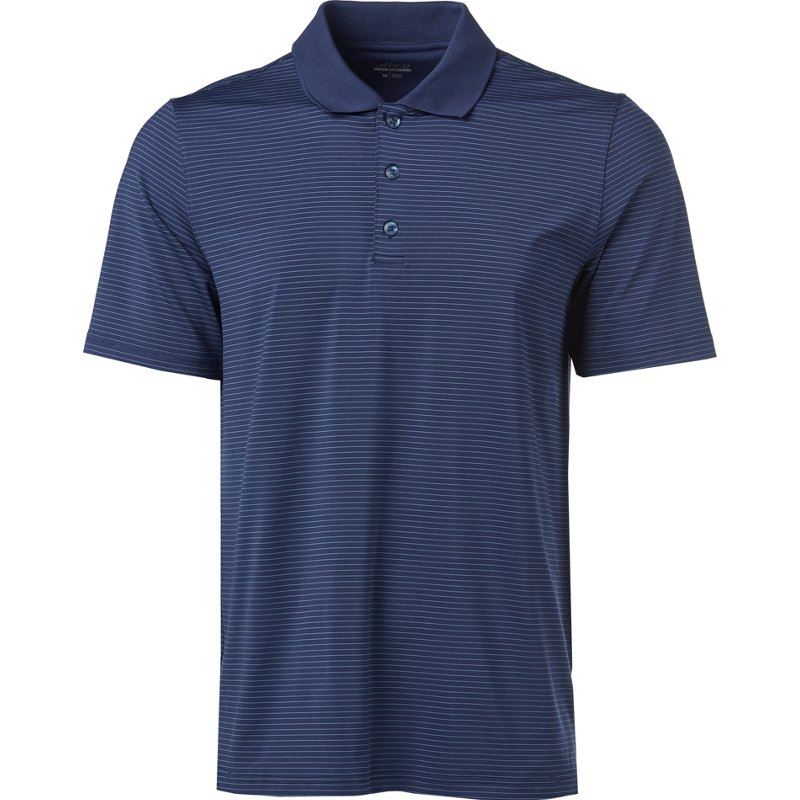 BCG Men's Micro Stripe Polo Shirt Navy Blue, 2X-Large - Mens Golf Shirts at Academy Sports