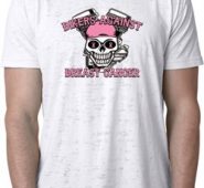 Bikers Against Breast Cancer Mens Burnout Shirt