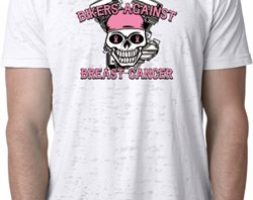 Bikers Against Breast Cancer Mens Burnout Shirt