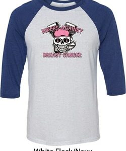 Bikers Against Breast Cancer Mens Raglan Shirt