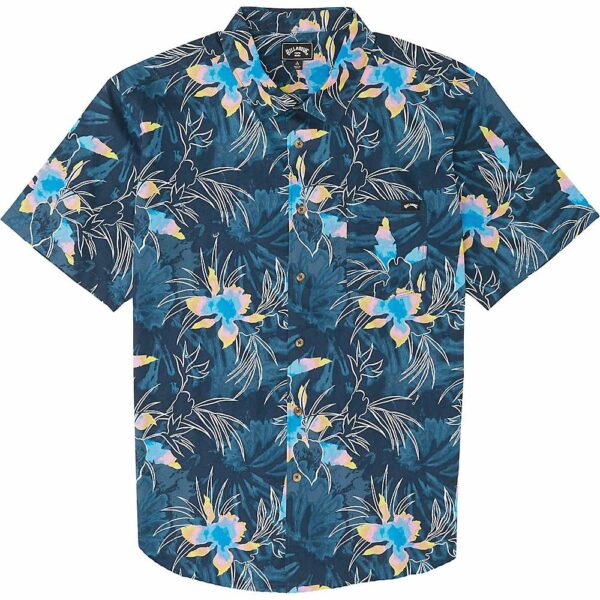 Billabong Men's Sundays Floral SS Shirt - XL - Navy