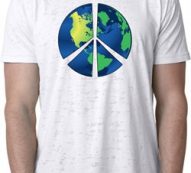Blue Earth Peace Mens Burnout Shirt