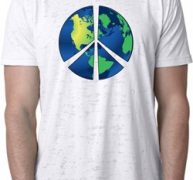 Blue Earth Peace Mens Burnout Shirt