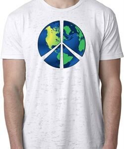 Blue Earth Peace Mens Burnout Shirt