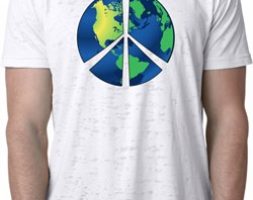 Blue Earth Peace Mens Burnout Shirt