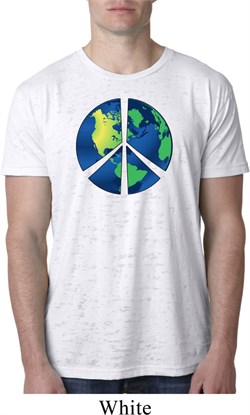 Blue Earth Peace Mens Burnout Shirt