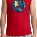 Blue Earth Peace Mens Muscle Shirt