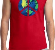 Blue Earth Peace Mens Muscle Shirt