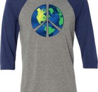 Blue Earth Peace Mens Raglan Shirt