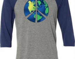 Blue Earth Peace Mens Raglan Shirt
