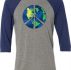 Blue Earth Peace Mens Raglan Shirt