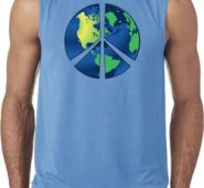Blue Earth Peace Mens Sleeveless Shirt