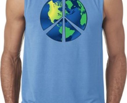 Blue Earth Peace Mens Sleeveless Shirt