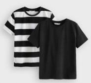 Boys 2 Pack Striped Tee