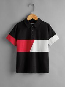 Boys Colorblock Polo Shirt