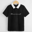 Boys Letter Graphic Polo Shirt