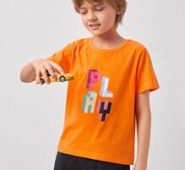 Boys Letter Graphic Short Sleeve Tee
